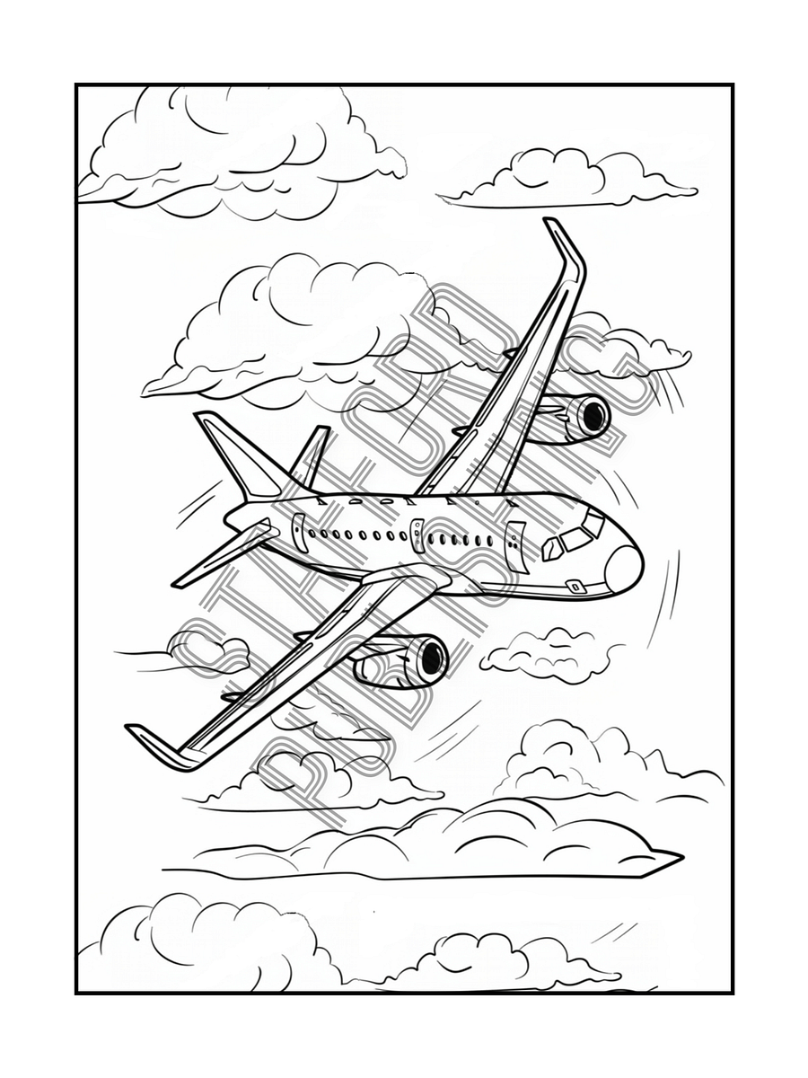 Boys & Girls Transportation Coloring Book Printable Version product image (11)