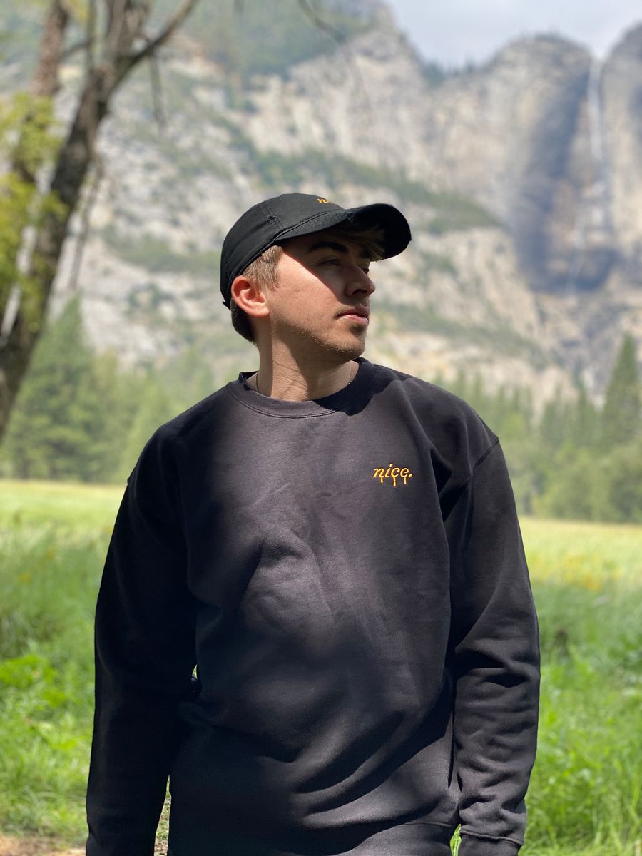 Exclusive Premium 'Nice.' Drip Sweatshirt (Black) product image (5)