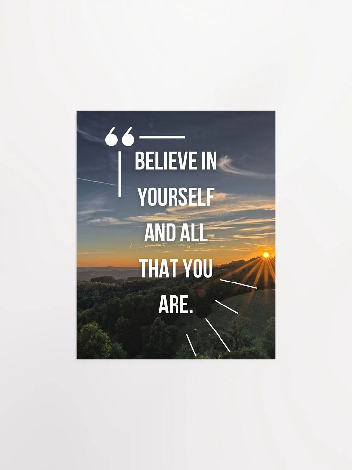 Believe in yourself sustainable Poster product image (1)