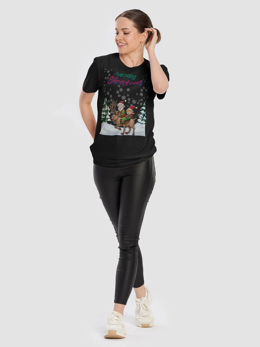 Santa Elves Riding A Reindeer T-shirt product image (10)