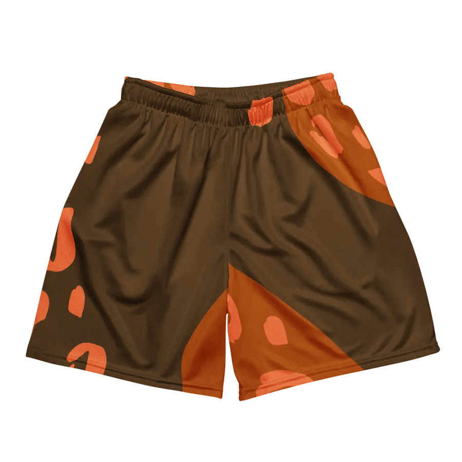 Orange Leopard Unisex Mesh Shorts product image (2)