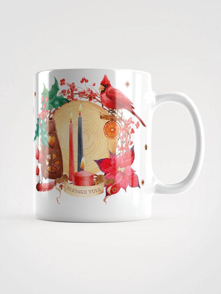 Blessed Yule WHITE GLOSSY MUG product image (1)