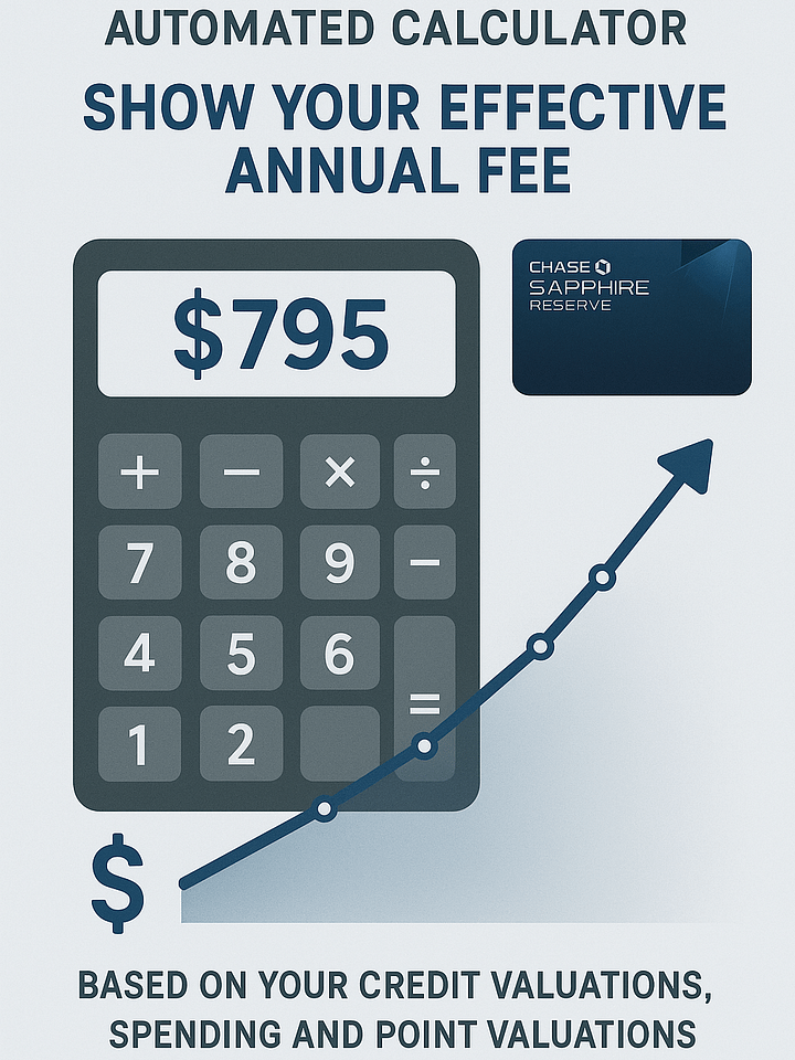 💳FREE $795 Chase Sapphire Reserve Effective Annual Fee Calculator product image (1)