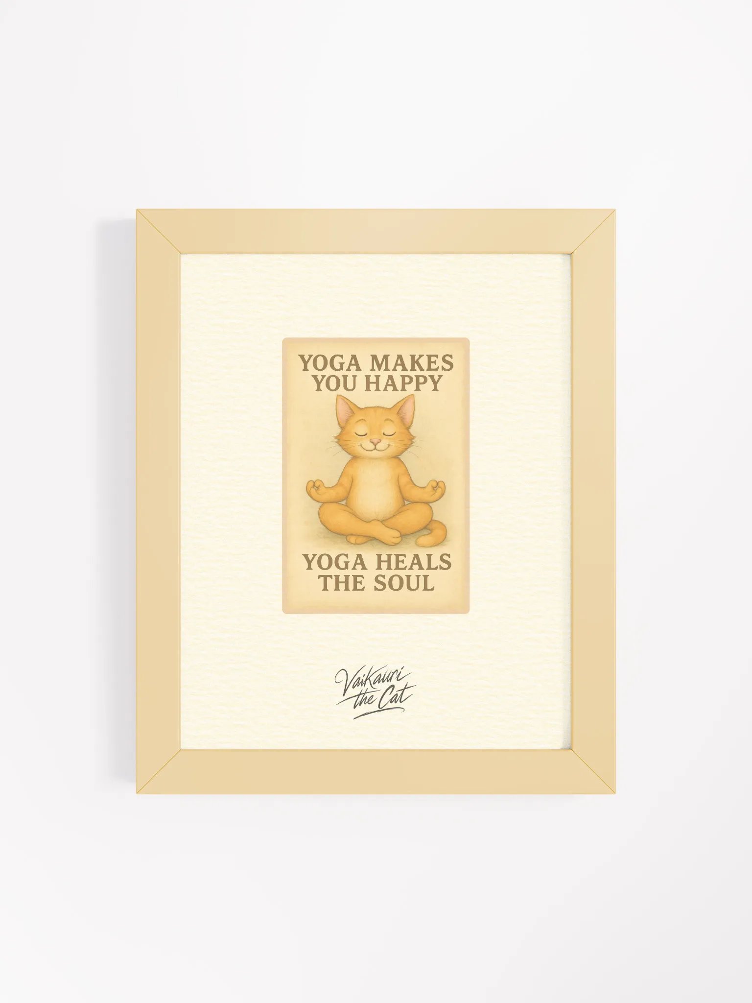 Vaikauri Cat Yoga Artprint product image (7)