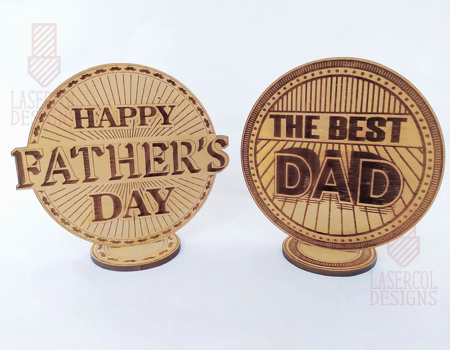Father's Day Gift Plaque (2 Sizes, 2 Styles) - Laser Cut Files product image (9)