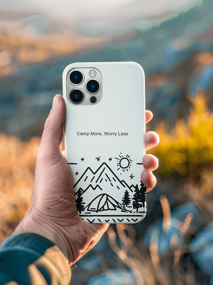 Camp More Worry Less iPhone Case product image (1)