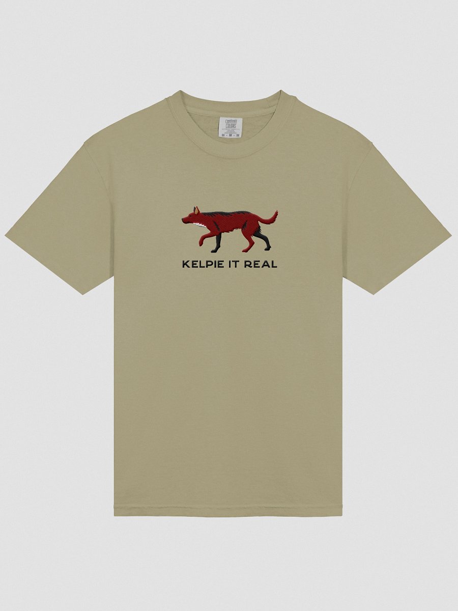 Kelpie It Real T-Shirt(Embroidered) of an Australian Kelpie(Brown) product image (13)