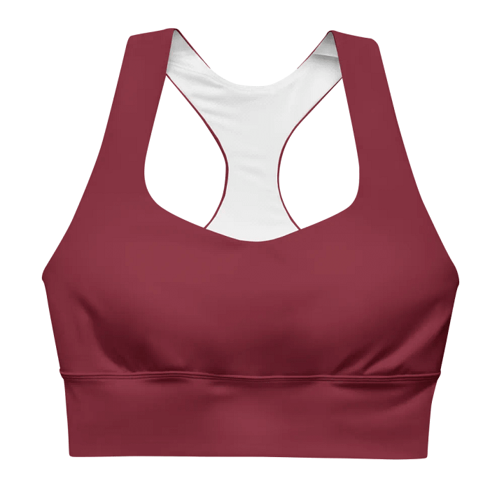 Burgundy Serenity Longline Sports Bra product image (1)