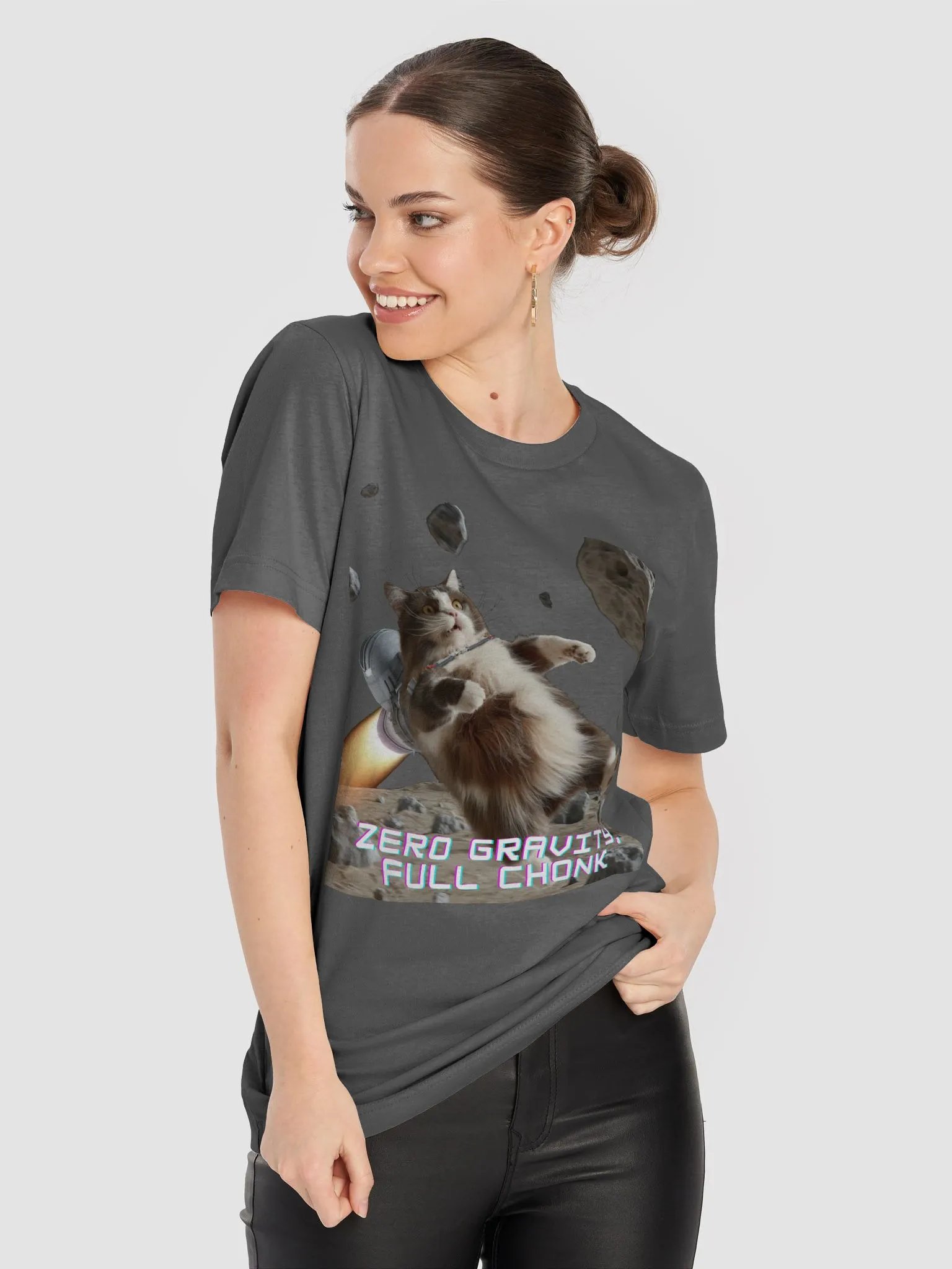 Zero Gravity Full Chonk Cat T-Shirt product image (1)