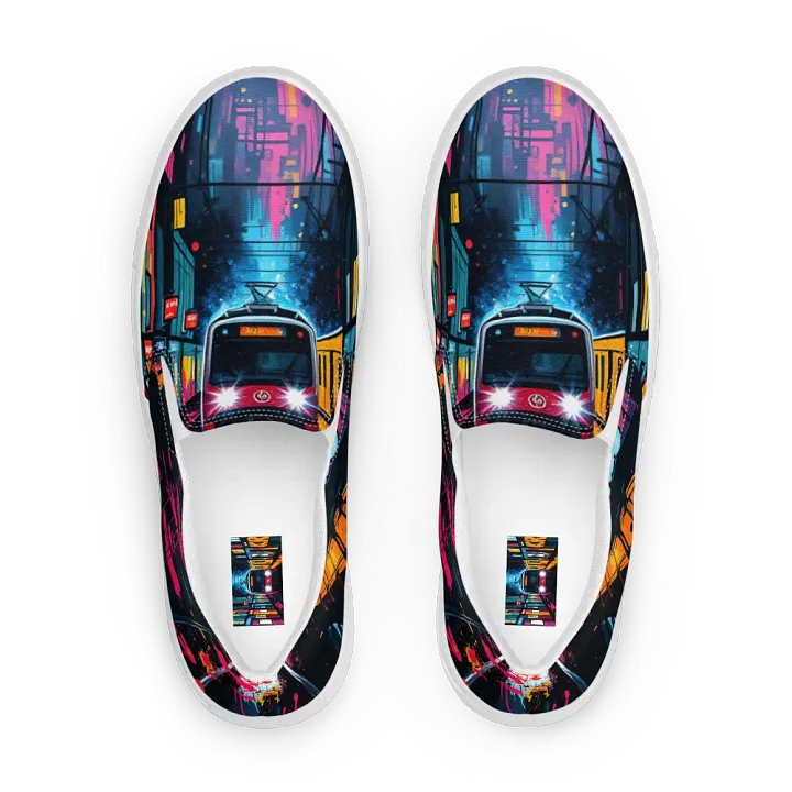 Men's Neon City Canvas Slip-On Shoes product image (1)