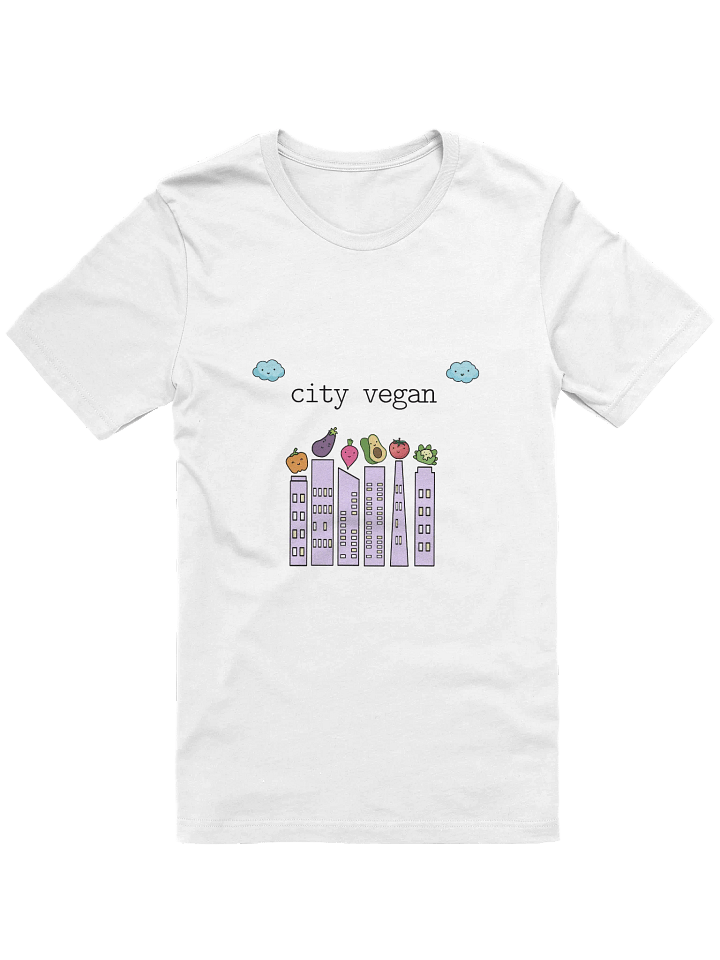 “City Vegan” Unisex White T-Shirt product image (1)
