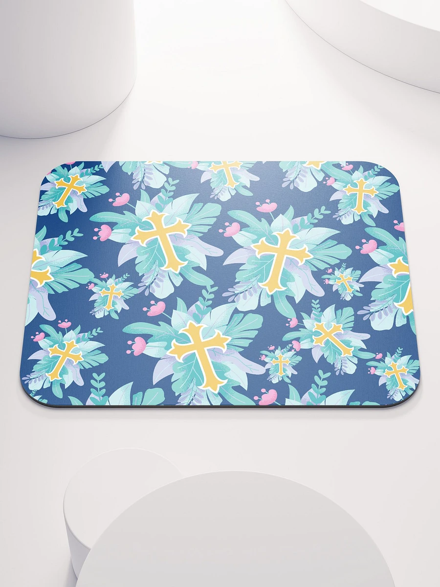 Floral Cross Patterned Mouse Pad product image (2)