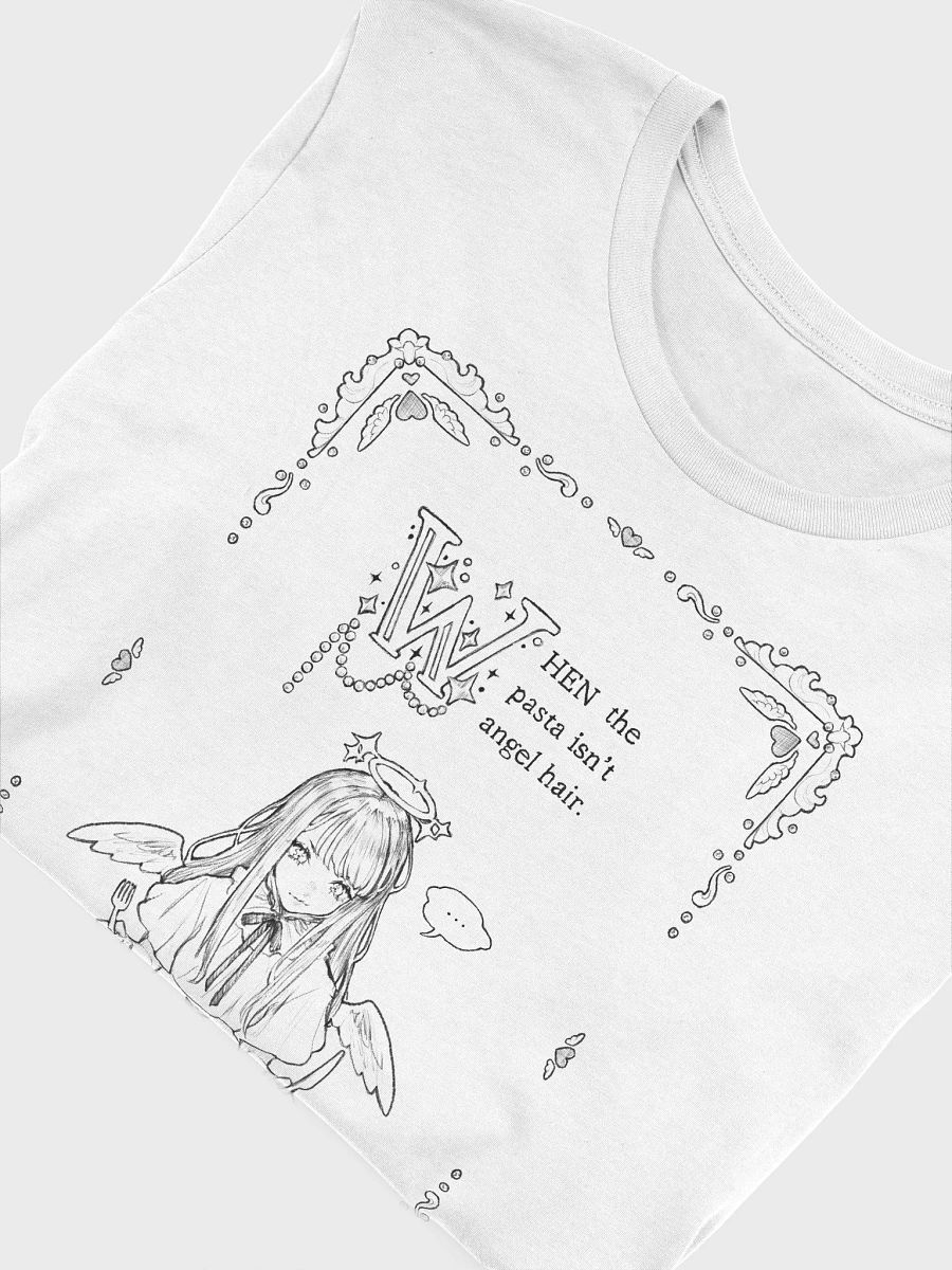 angel hair pasta // black tee product image (5)