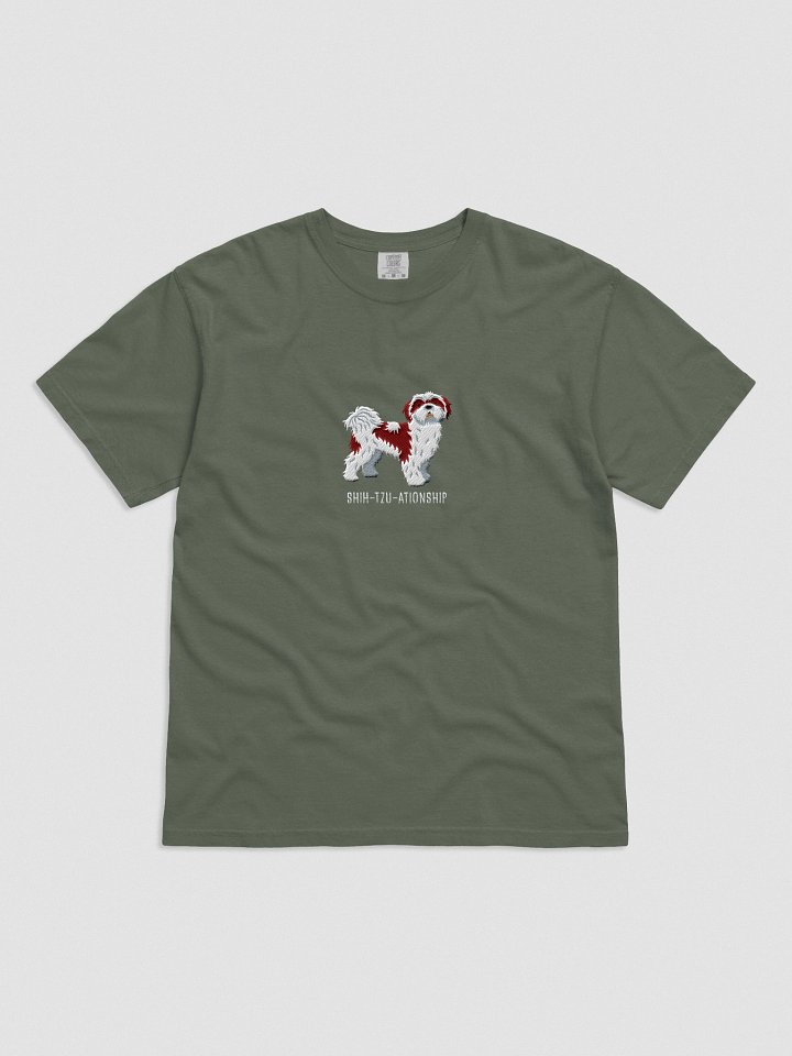 Shih-Tzu-ationship T-Shirt(Embroidered) of a Shih Tzu(Chocolate & White) product image (31)