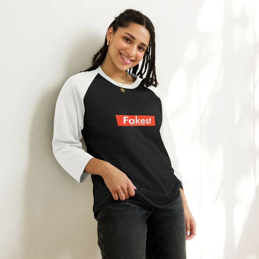 Chad The Realest - Fakest Graphic Raglan Tee product image (10)
