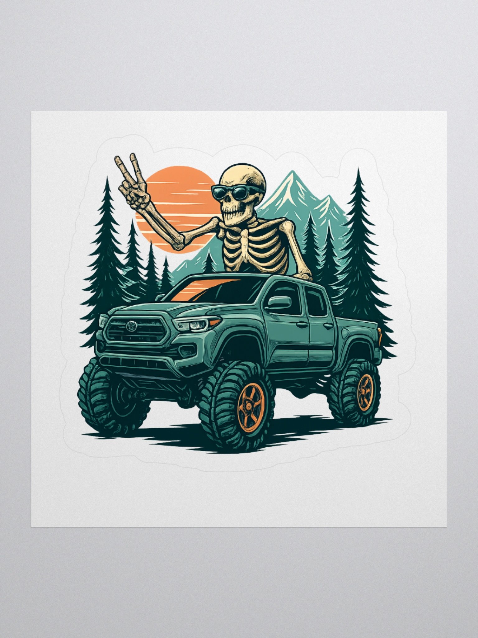 "Ride or Die" Off-Road Skeleton Sticker product image (3)