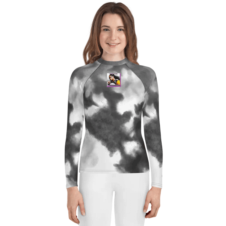Cloudy Character Youth Rash Guard product image (1)