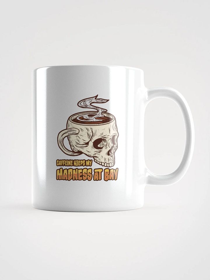 Gothic Skull Coffee Mug – Caffeine Keeps My Madness at Bay product image (1)