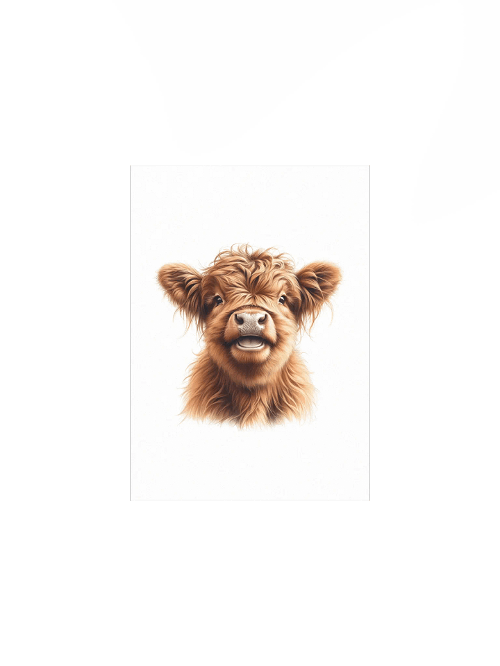 Happy Brown Highland Cow Nursery Print product image (2)