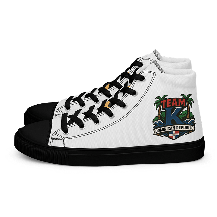 TEAM K Dominican Republic Women's High Top Canvas Shoes product image (1)
