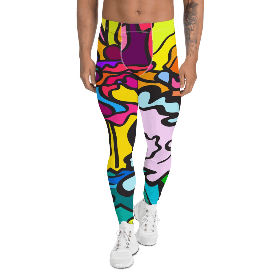 Color Chaos Men's Leggings - Wave at Sunset product image (3)