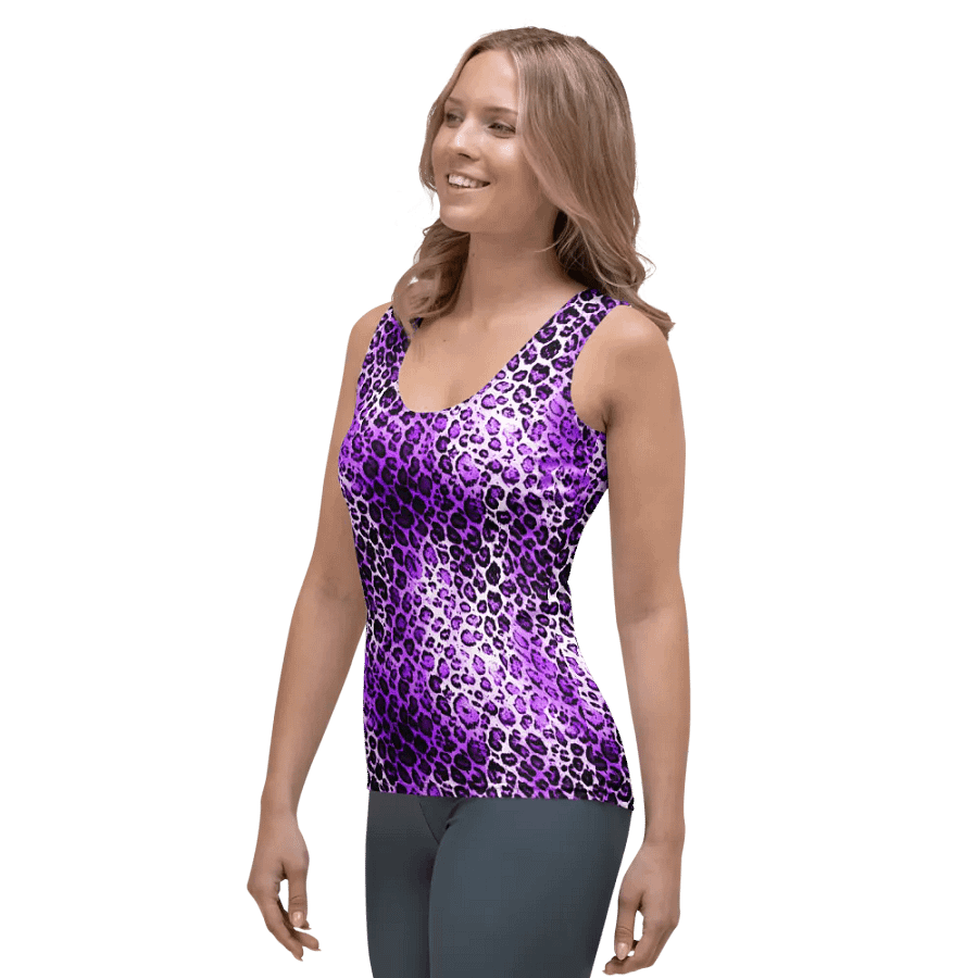 Purple Leopard Patetrn Women TankTop product image (3)
