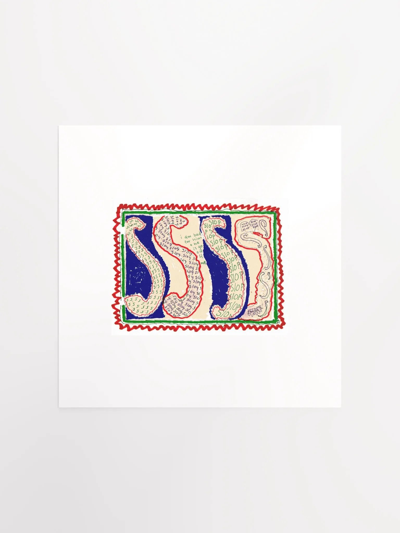 S's in bric brac panel card print product image (3)