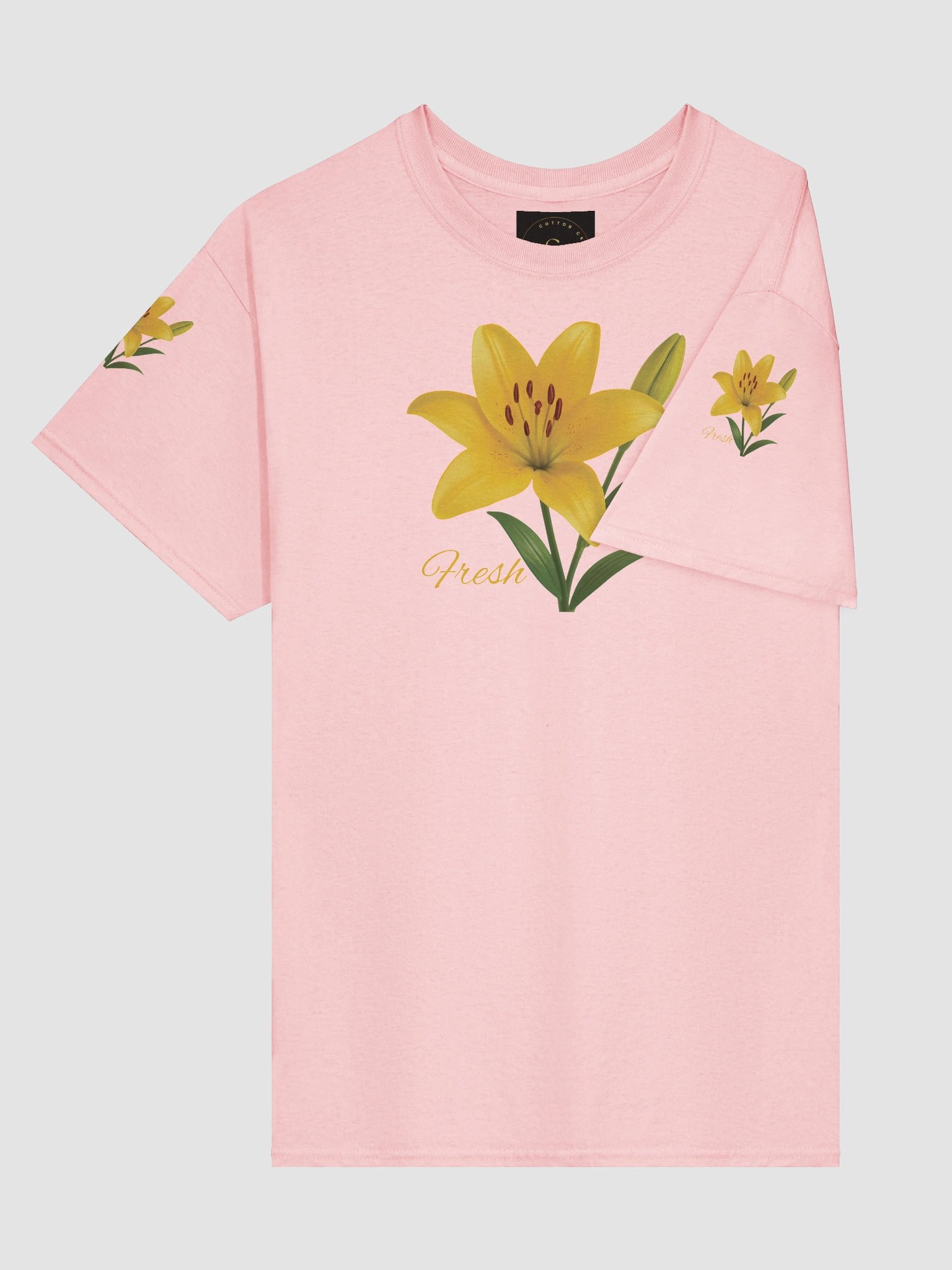 Fresh Yellow Lily Flower – Botanical Floral Graphic Tee product image (10)
