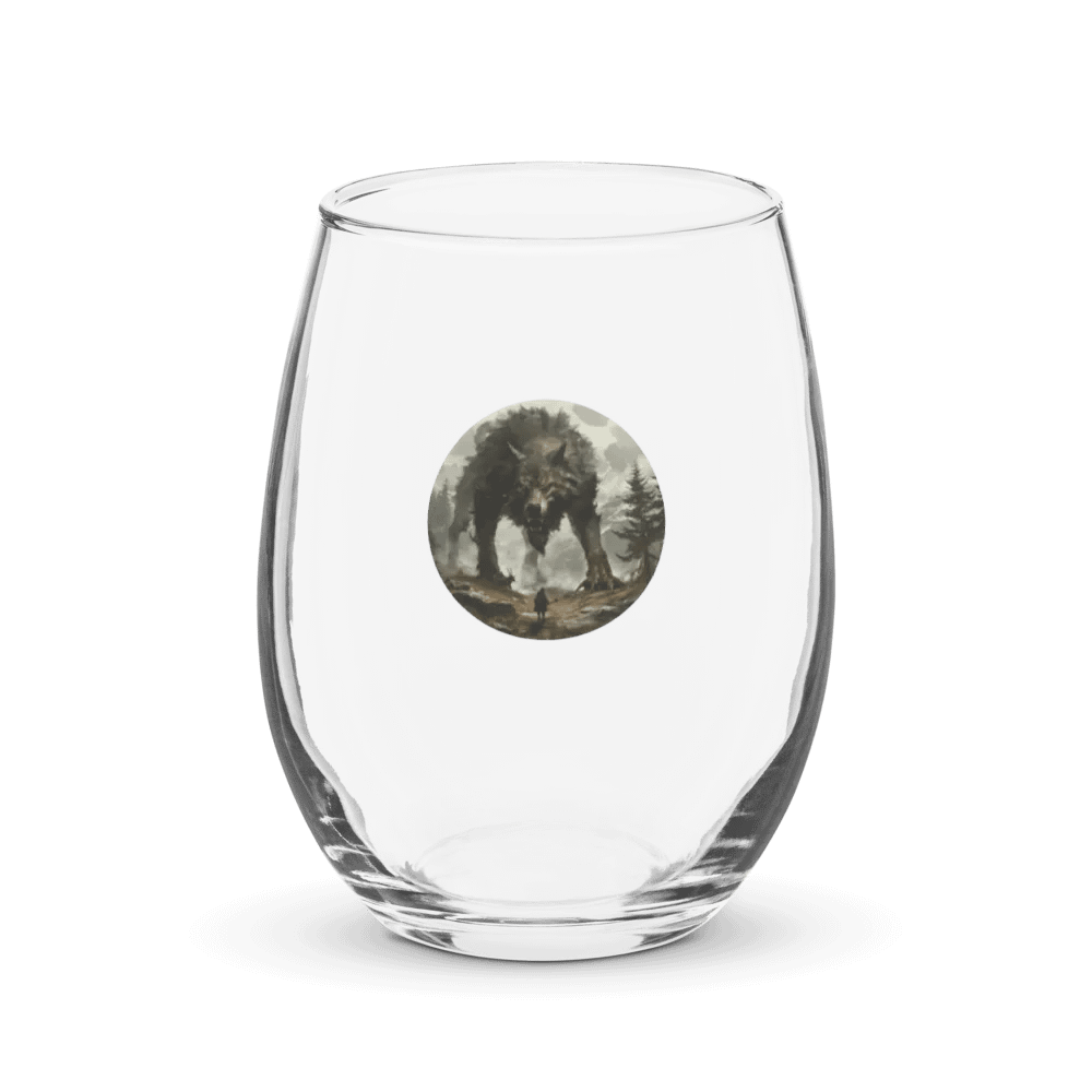 Fenrir - The Monstrous Wolf of Norse Mythology Stemless Water / Wine Glass product image (1)