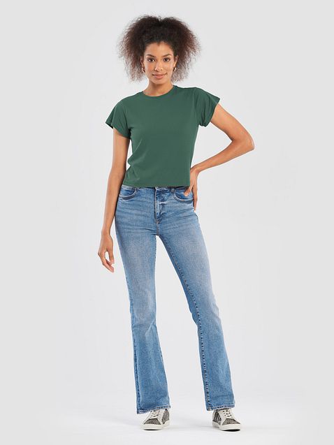 Photo showing Cotton Heritage Women's High-Waisted Tee