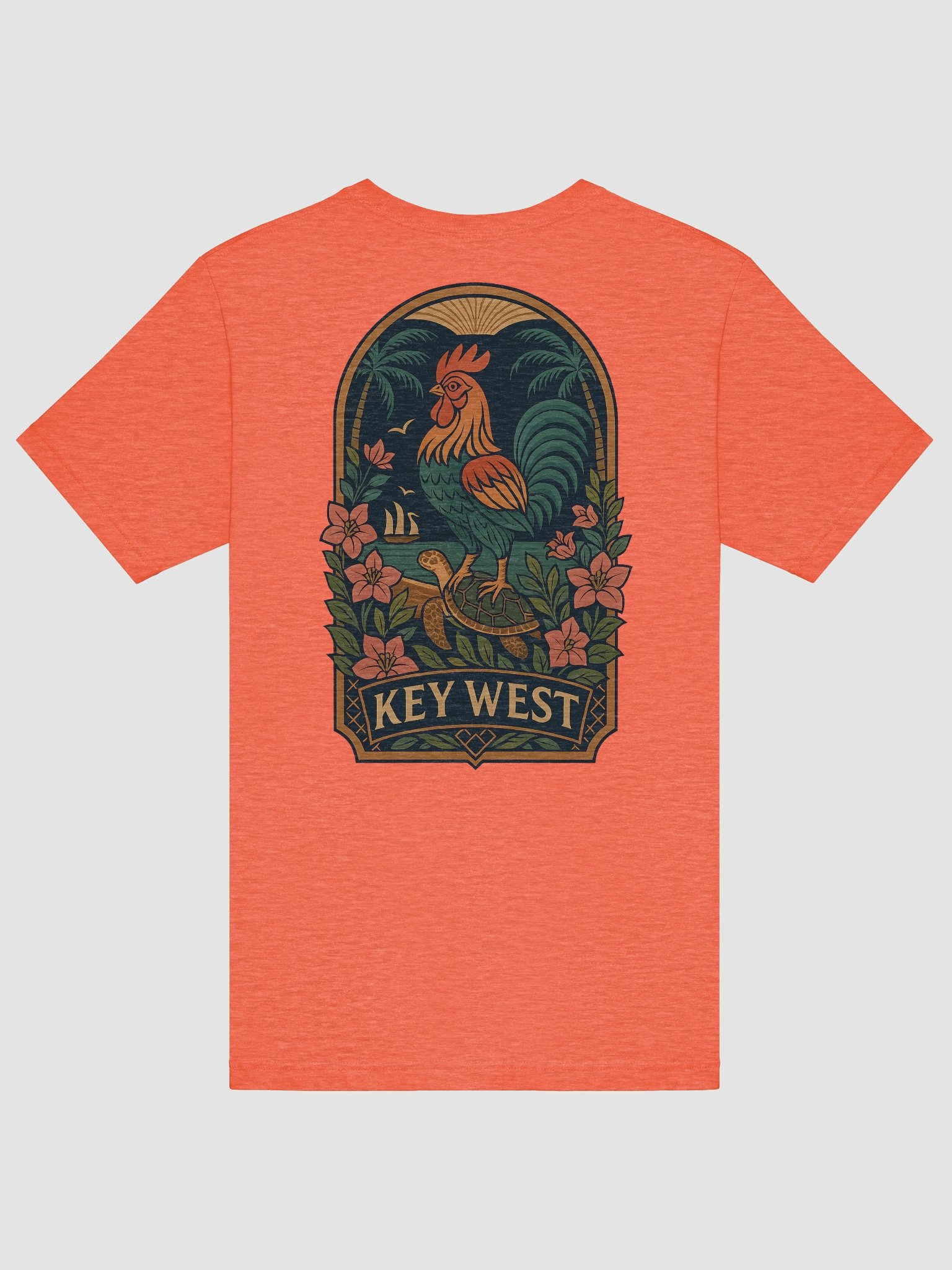Key West Tropical T-Shirt Ultra Soft Tee with Rooster product image (6)