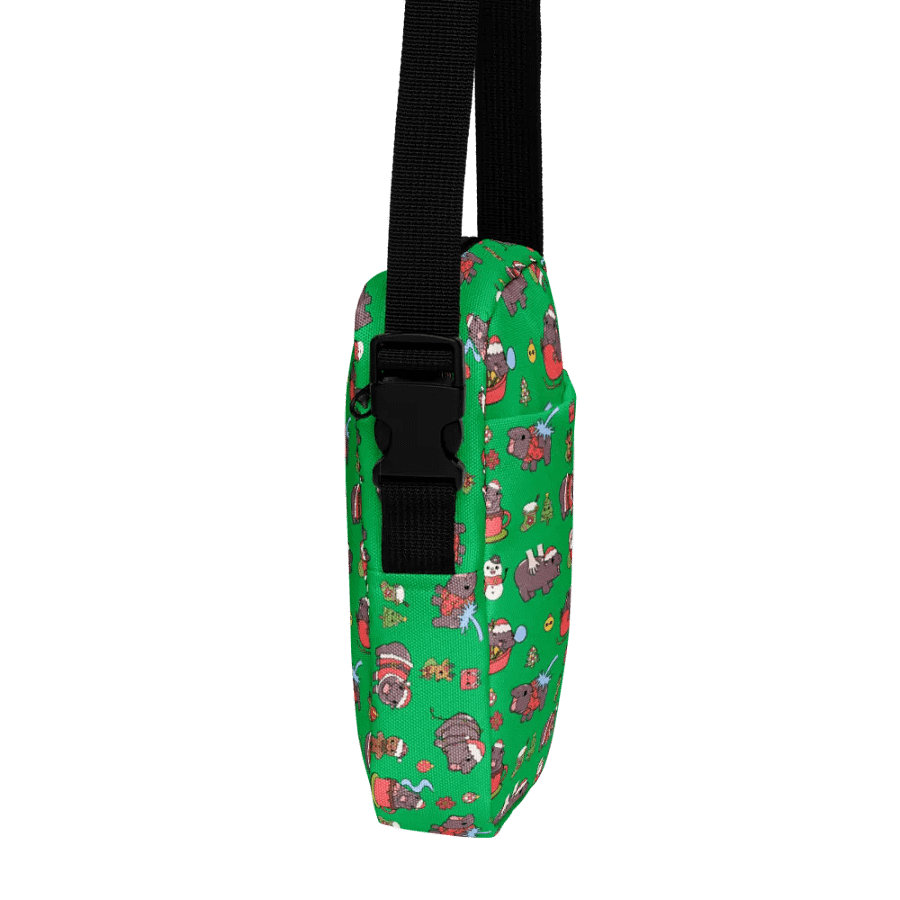 MOODENG'S GREEN CHRISTMAS UTILITY CROSSBODY BAG! product image (8)
