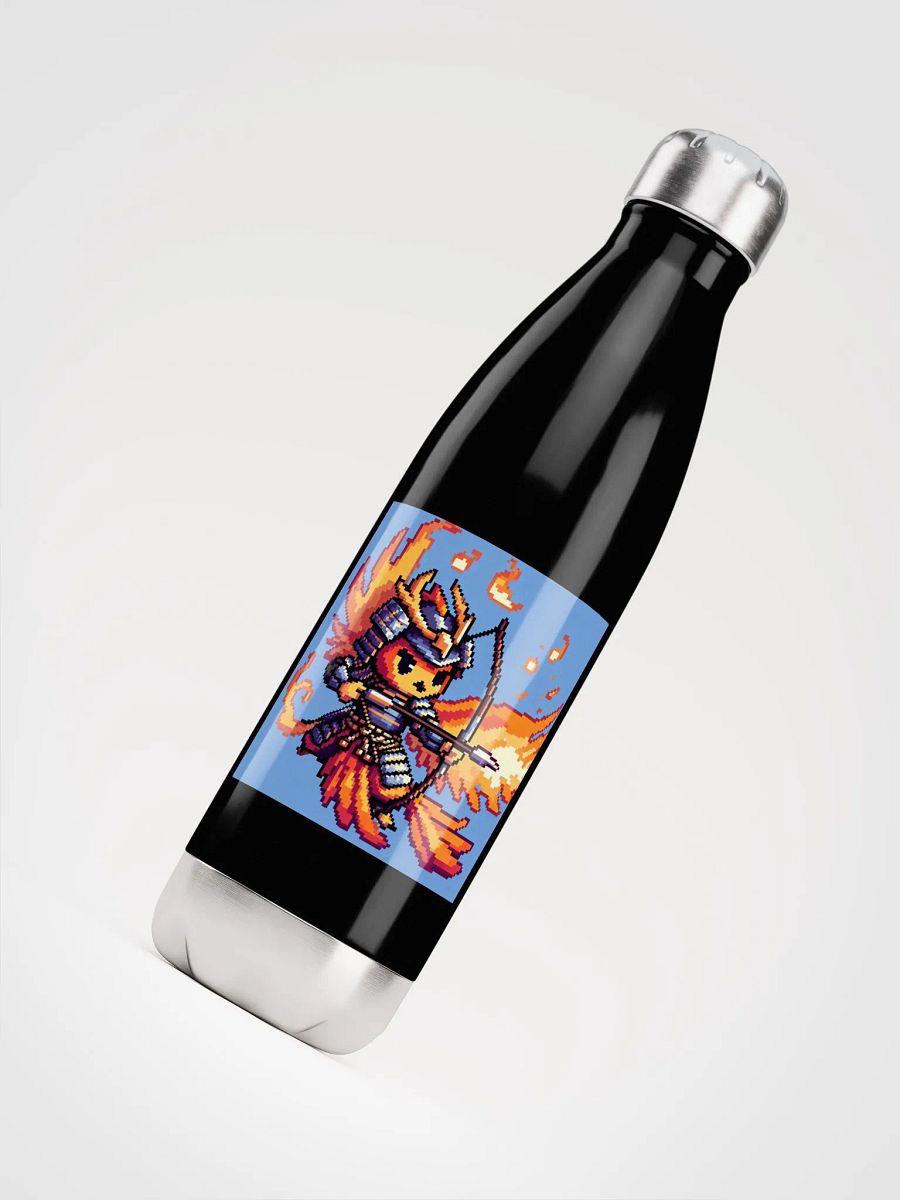 Pixel Art Phoenix Samurai Stainless Steel Water Bottle product image (4)