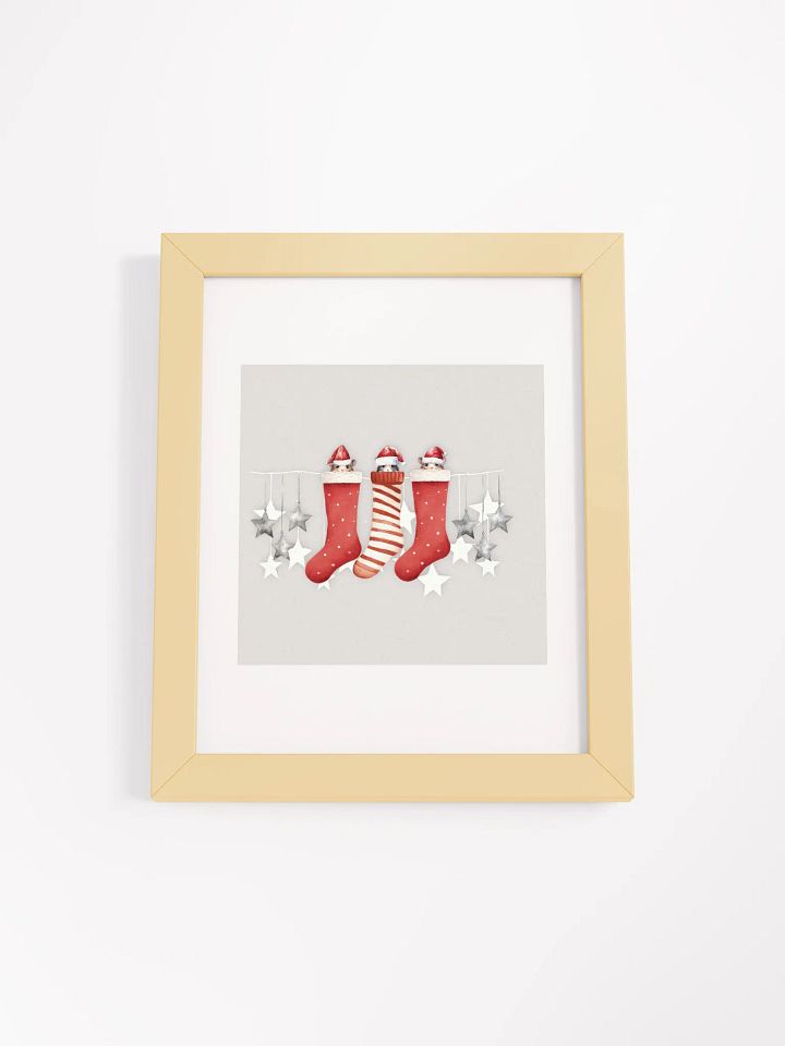 Whimsical Christmas Stockings Framed Matte Poster product image (20)