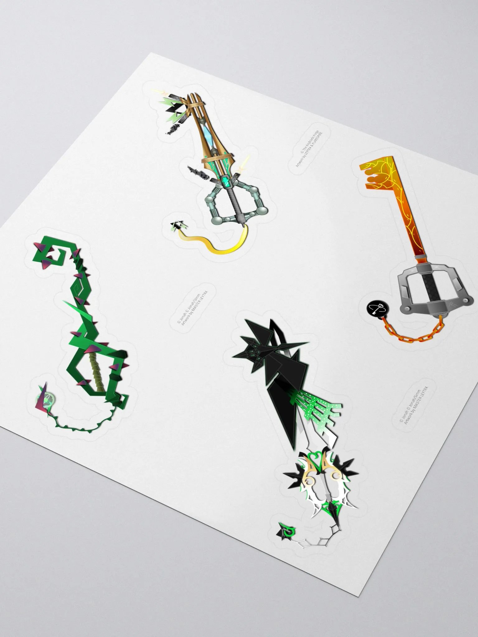 Custom Keyblade Sticker Sheet 1 product image (3)