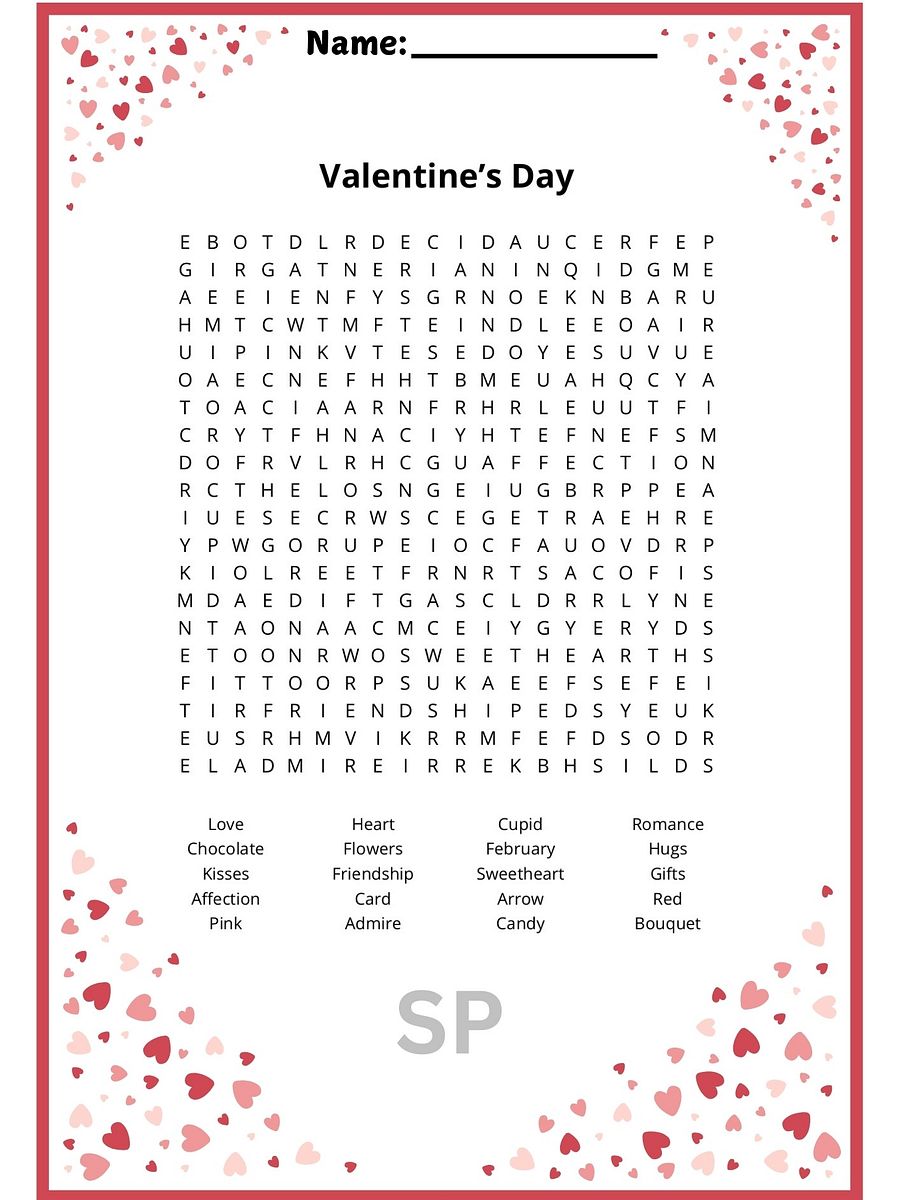 Valentine’s Day Word Search | Fun Holiday Puzzle product image (2)