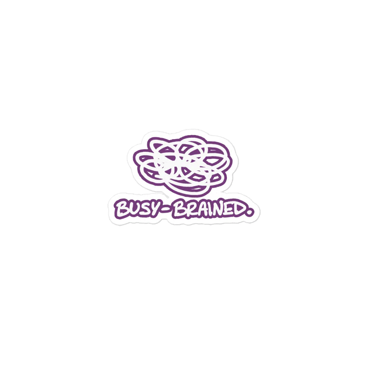 BUSY-BRAINED (lined design, #763D7D) magnet product image (1)