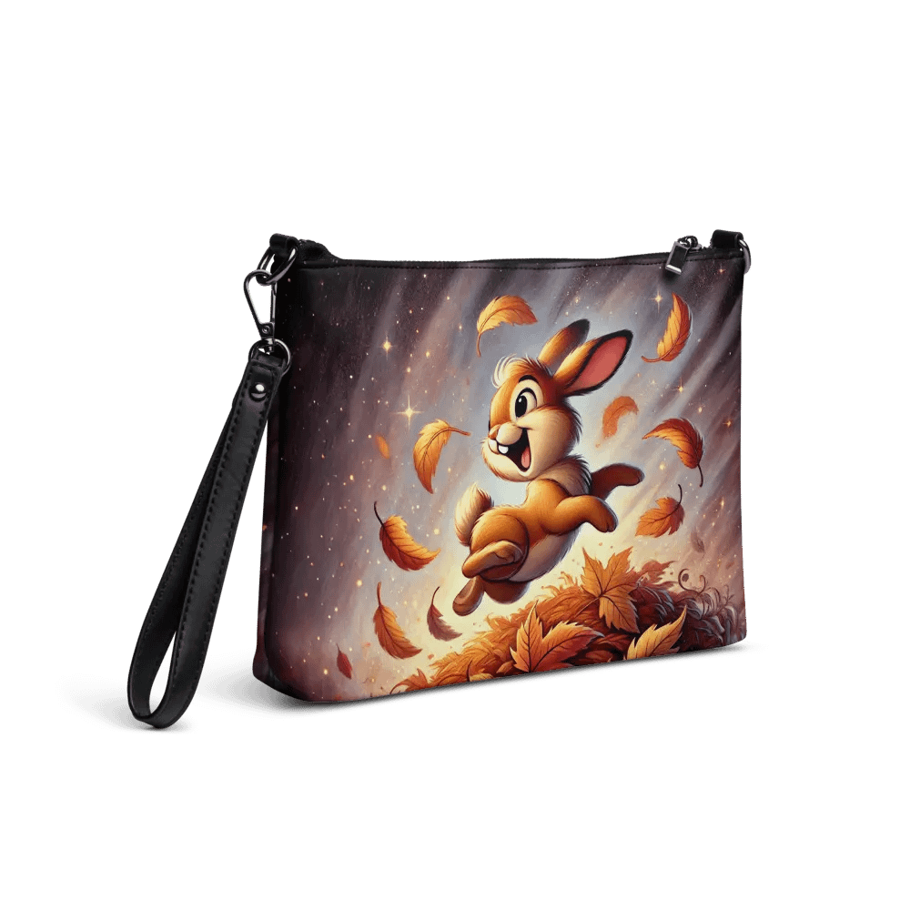 Autumn Leaves Bunny Rabbit Crossbody Bag - Whimsical Purse product image (4)