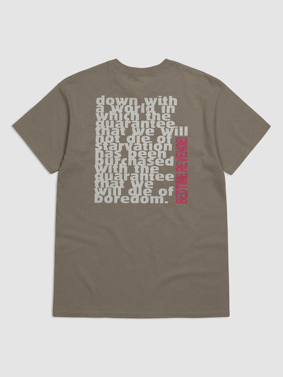 Bedtime Revenge! tee w/ die of boredom quote on back product image (6)