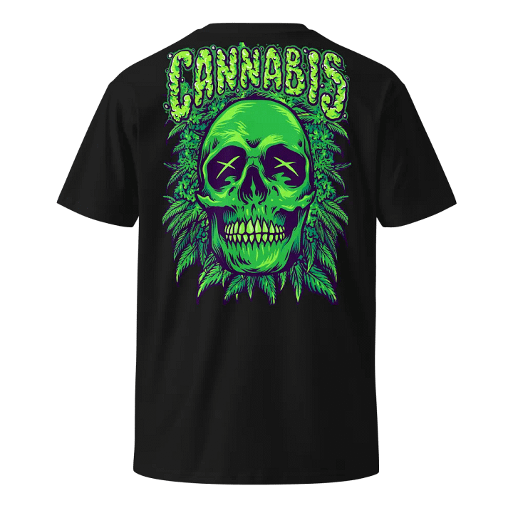 Neon Cannabis Skull Premium Tee product image (6)