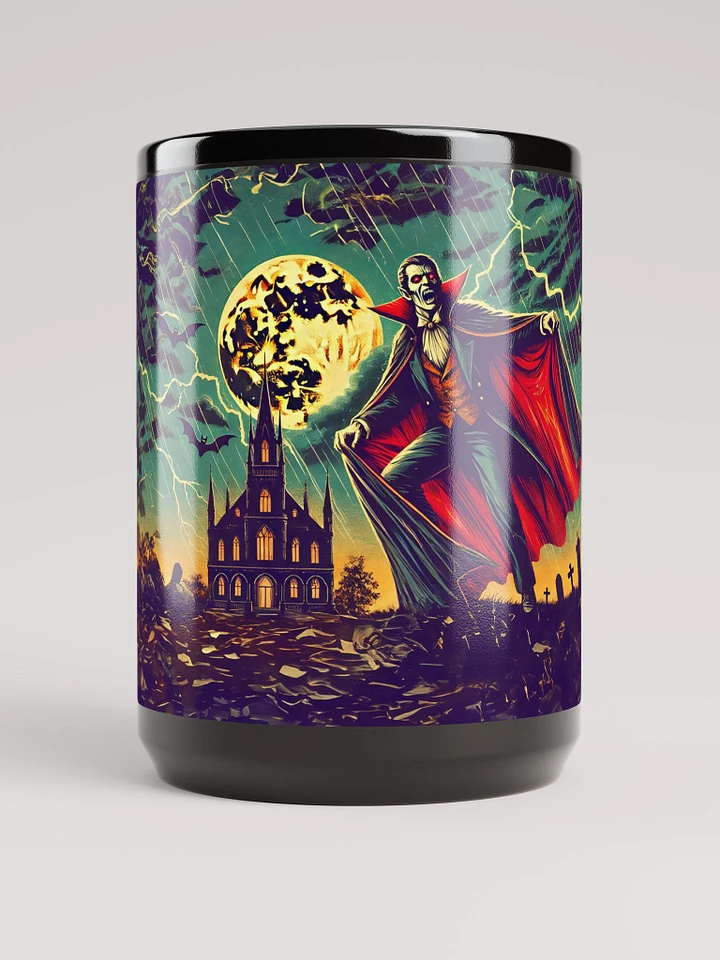 Vampire Under a Full Moon Black Glossy Mug product image (1)