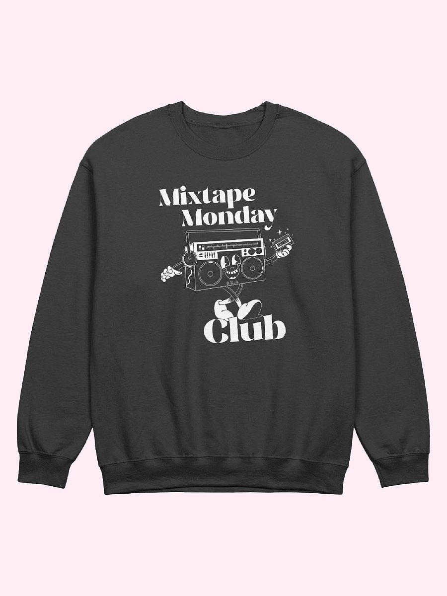 Mixtape Monday Club Sweatshirt // White on Black product image (1)