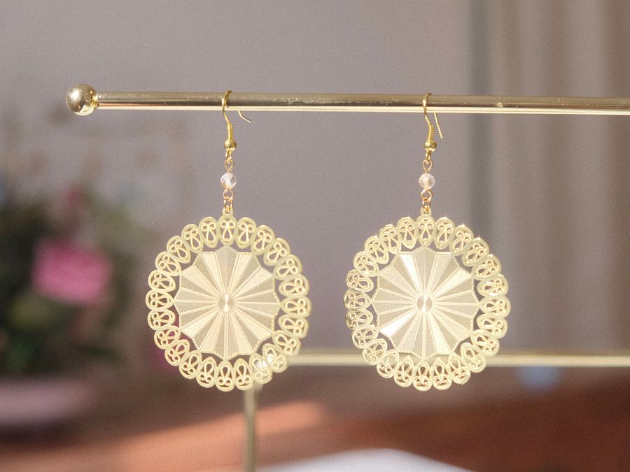 Golden wheel - Citrine earrings product image (3)