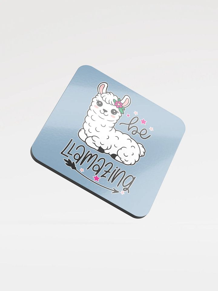 Llamazing Glossed Cork Coaster product image (1)