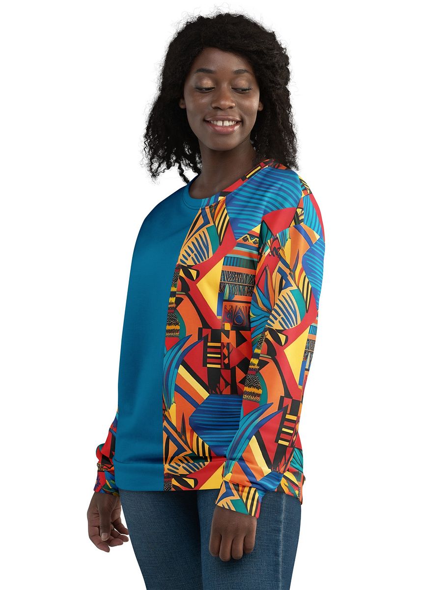 African-Inspired Pattern All-Over Print Recycled Unisex Sweatshirt product image (7)