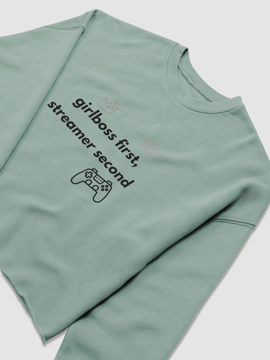 Girlboss First, Streamer Second Cropped Sweatshirt product image (3)