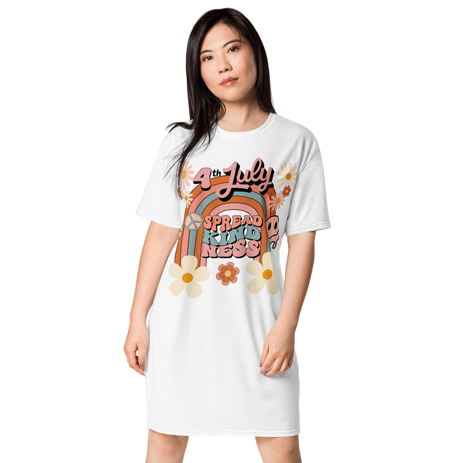 Spread Kindness 4th July T-Shirt Dress product image (1)