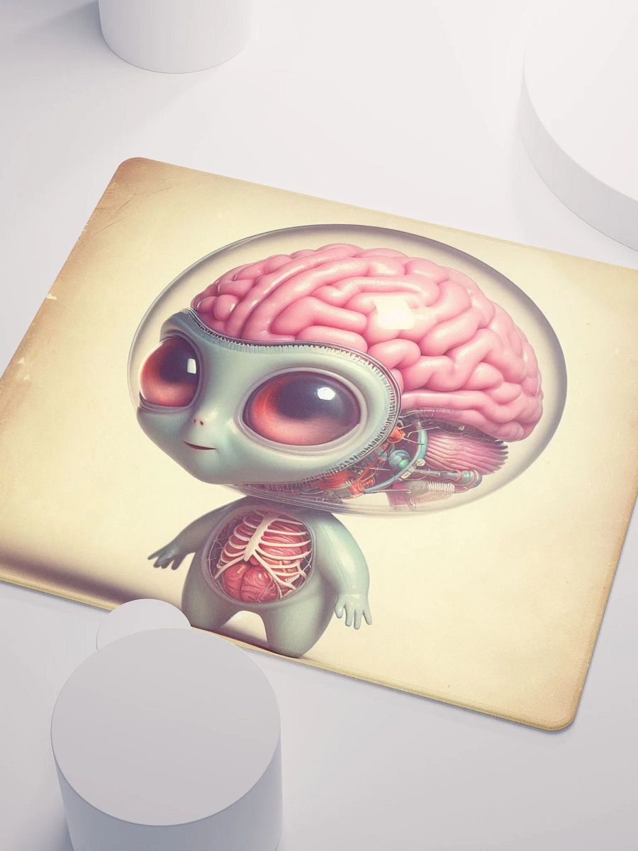 Cute Alien Robot Vintage Design Gaming Mouse Pad product image (3)