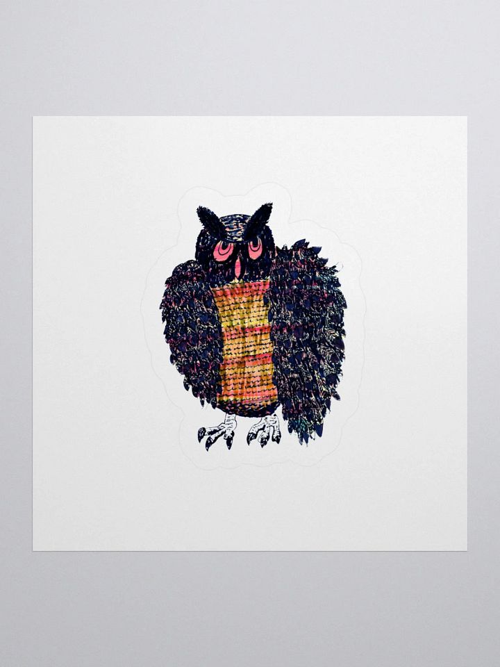 Vibrant Owl Kiss Cut Stickers product image (1)