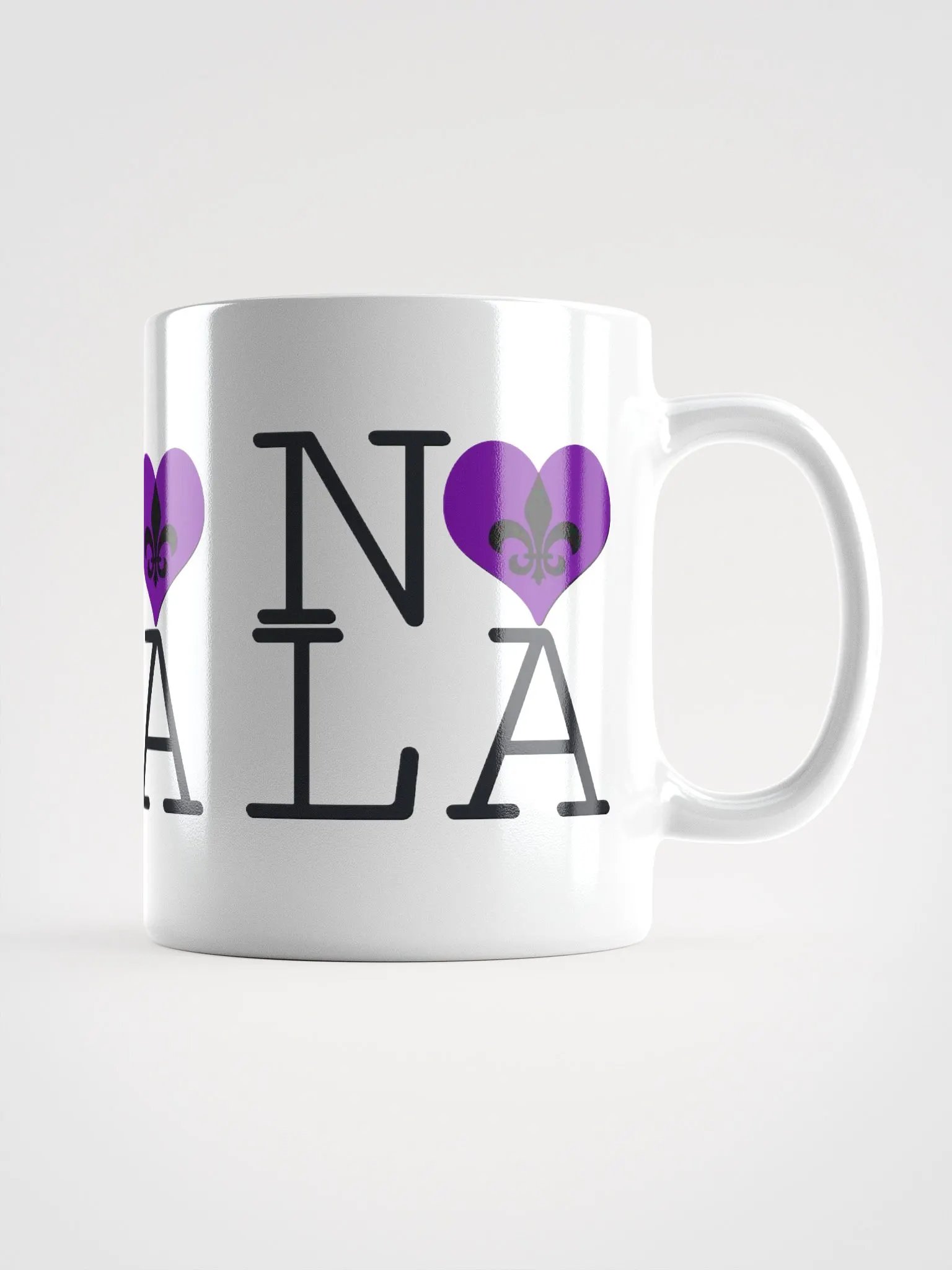 I LOVE NOLA **BIGSHOT MUG** (PURPLE HEART + IMAGE POP) product image (1)